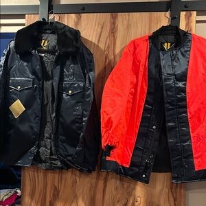 Stylish Black and Red Bomber Jacket